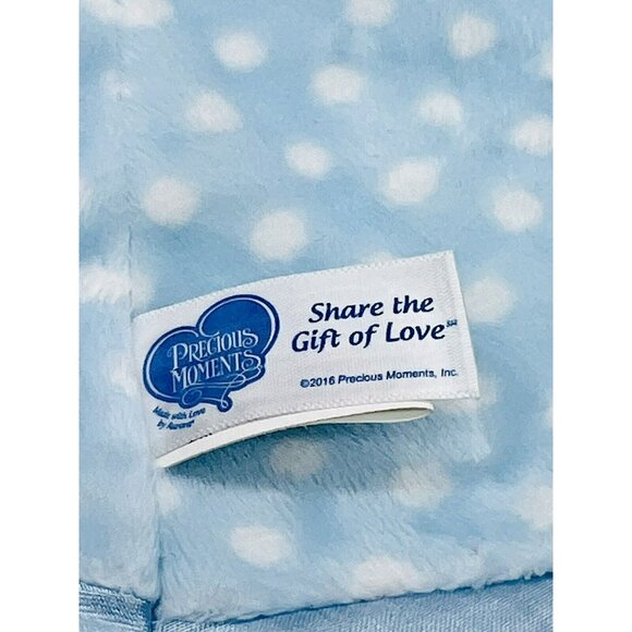 Aurora Precious Moments Praying Baby Boy Lovey Plush Security Blanket Blue 16 in - Picture 5 of 7
